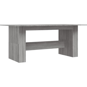 vidaXL - Eettafel - 180x90x76 - cm - bewerkt - hout - grijs - sonoma - eikenkleurig