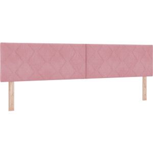 vidaXL - Hoofdbord - Roze - 200 - cm - Fluweel