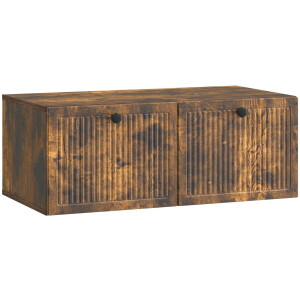 vidaXL - Wandmontage - TV-kast - Gerookt - eiken - 78,5 - x - 41 - x - 30 - cm