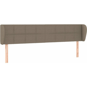 vidaXL - Hoofdbord - met - randen - 163x23x78/88 - cm - stof - taupe