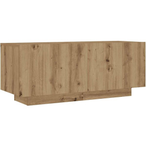 vidaXL - Nachtkastje - 100x35x40 - cm - bewerkt - hout - artisanaal - eikenkleur