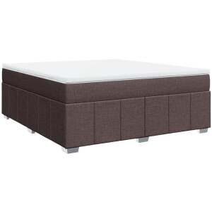 vidaXL - Boxspring - met - matras - stof - donkerbruin - 180x200 - cm