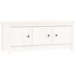 vidaXL - Schoenenkast - 110x38x45,5 - cm - massief - grenenhout - wit