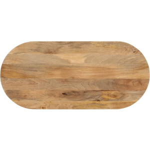 vidaXL - Tafelblad - ovaal - 100x40x3,8 - cm - massief - mangohout
