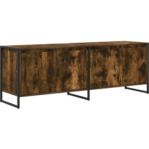 vidaXL - TV - Kast - Rook - Eik - 140 - x - 36 - x - 49,5 - cm - Bewerkt - hout