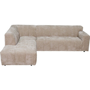 Tower Living - Austin 2,5-zitsbank + Ottoman links - beige