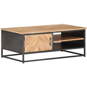 vidaXL - Salontafel - 90x50x35 - cm - massief - acaciahout