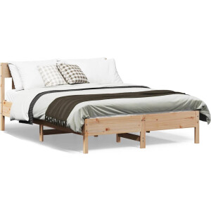 vidaXL - Bedframe - zonder - matras - massief - grenenhout - 160x200 - cm