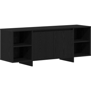 vidaXL - TV - Kast - Zwart - Eiken - 120 - x - 30 - x - 40,5 - cm - Bewerkt - hout