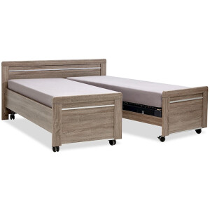 B Bright Bed Bienne Tradi uitrijdbaar - 180 x 200 cm - truffel eiken