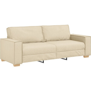 vidaXL - 3-Zits - Sofa - Crème - 220 - cm - Stof