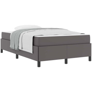 vidaXL - Bedframe - met - matras - Grijs - 120 - x - 200 - cm - Stof