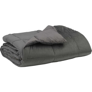 vidaXL - Volledig - Jaar - Dekbed - Gekwilt - Lichtgrijs - 200 - x - 240 - cm - Microvezel
