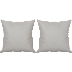 vidaXL - Sierkussens - 2 - st - 40x40 - cm - microvezelstof - lichtgrijs