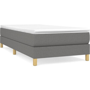 vidaXL - Boxspring - bed - 80x200 - cm - stof - donkergrijs