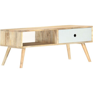 vidaXL - Salontafel - 90x50x40 - cm - massief - mangohout