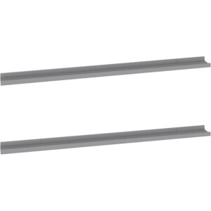 vidaXL - Wandschappen - 2 - st - 115x9x3 - cm - grijs