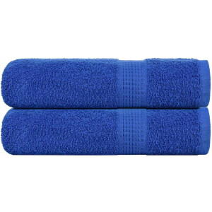 vidaXL - Douchehanddoeken - FROGN - 2 - st - 70x140 - cm - 360 - g/m² - blauw