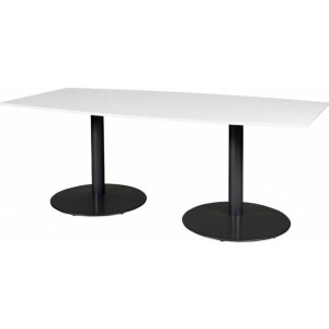 Vergadertafel - Linesto 200x100 tonv. grijs - zwart frame