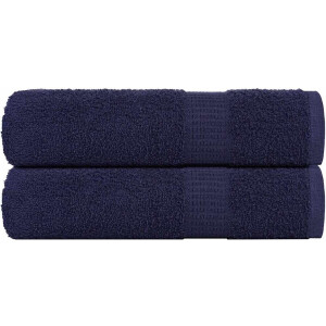 vidaXL - Douchehanddoeken - FROGN - 2 - st - 70x140 - cm - 360 - g/m² - marineblauw