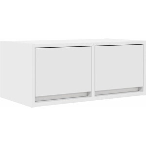 vidaXL - Tv-meubel - 60x31x25,5 - cm - bewerkt - hout - wit