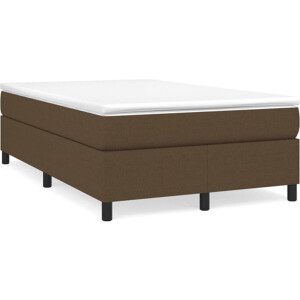vidaXL - Boxspring - bed - 120x200 - cm - stof - donkerbruin