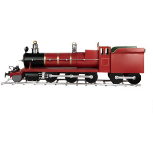 Clayre & Eef Decoratie Beeld Trein 86x18x27 cm Rood Metaal
