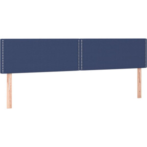 vidaXL - Hoofdborden - 180x5x78/88 - cm - stof - blauw
