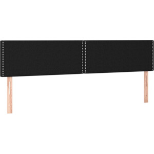 vidaXL - Hoofdborden - 180x5x78/88 - cm - stof - zwart
