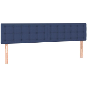 vidaXL - Hoofdborden - 160x5x78/88 - cm - stof - blauw