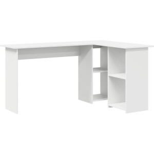 vidaXL - Bureau - Wit - 142 - x - 102 - x - 73 - cm - Bewerkt - hout