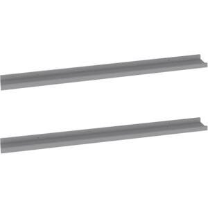 vidaXL - Wandschappen - 2 - st - 100x9x3 - cm - grijs