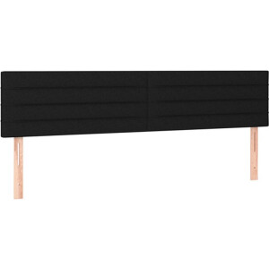 vidaXL - Hoofdborden - 180x5x78/88 - cm - stof - zwart