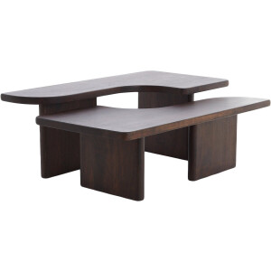 Light & Living - Salontafel CRATO - 120x60x45cm - Bruin - Set van 2
