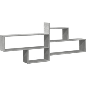 vidaXL - Wandschap - 167,5x18x68 - cm - bewerkt - hout - betongrijs