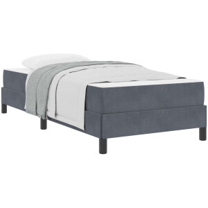 vidaXL - Boxspring - bed - met - matras - Donkergrijs - 100 - x - 200 - cm - Stof