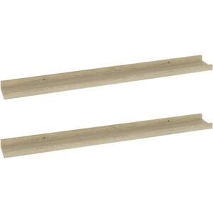 vidaXL - Wandplanken - 2 - st - Sonoma - eiken - 80x9x3 - cm