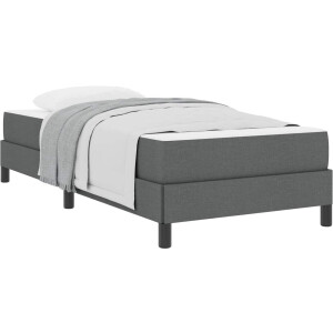 vidaXL - Boxspring - bed - Donkergrijs - 90 - x - 190 - cm - Stof