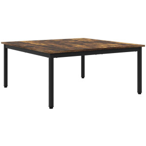 vidaXL - Salontafel - Rook - Eik - 100 - x - 100 - x - 45 - cm - Bewerkt - hout