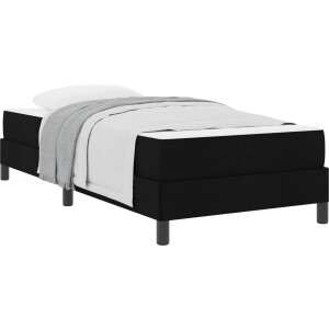 vidaXL - Boxspring - bed - met - matras - Zwart - 100 - x - 200 - cm - Stof