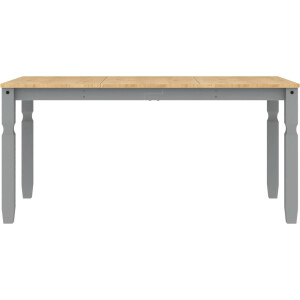 vidaXL - Eettafel - Corona - 160x80x75 - cm - massief - grenenhout - grijs