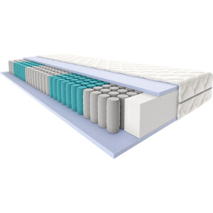Matras 120 x 200 cm - Hoogte 21cm - Pocketvering matras 120x200 met 7 zones - Ergonomisch - Zacht - Matras 120x200 Twijfelaar - Ademende Matrassen 120 x 200 Koudschuim matras geveerd