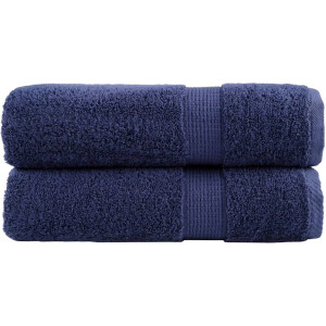 vidaXL - Handdoeken - SOLUND - 2 - st - 600 - g/m² - 50x100 - cm - marineblauw