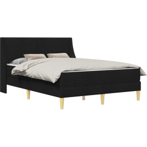 vidaXL - Bedframe - met - matras - met - hoofdeinde - Polyester