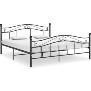 vidaXL - Bedframe - metaal - zwart - 180x200 - cm