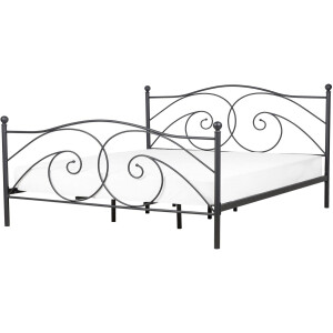 DINARD - Tweepersoonsbed - Zwart - 140 x 200 cm - Metaal