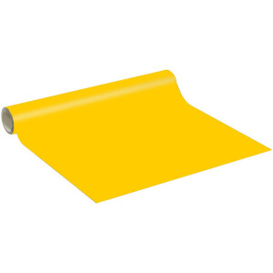 Decoratieve zelfklevende vinylsticker op rol per meter - Wasbare, waterdichte sticker voor keukenmuren en meubels - 60 cm x 2 m - Mosterdgeel