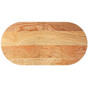 vidaXL - Tafelblad - 120x60x2 - cm - ovaal - massief - eikenhout - lichtbruin