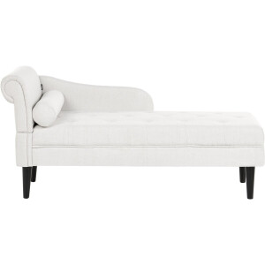 BELIANI YVOIRE - Chaise longue - Off-white - Linkszijdig - Stof