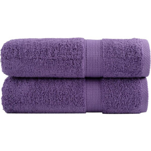 vidaXL - Badhanddoeken - SOLUND - 2 - st - 600 - g/m² - 70x140 - cm - paars